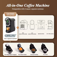 Load image into Gallery viewer, 4 in 1 Semi-automatic Capsule Coffee Machine CAFELIFE