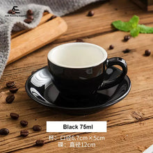 Carica l'immagine nel visualizzatore di Gallery, 75ml Ceramic Coffee Cup with Saucer