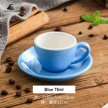 Carica l'immagine nel visualizzatore di Gallery, 75ml Ceramic Coffee Cup with Saucer