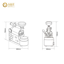 Load image into Gallery viewer, 500g Home/Sample Cast Iron Drum Coffee Roaster Gas