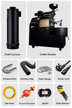 Загрузить изображение в средство просмотра галереи, Commercial  3kg Cast Iron Drum Coffee Roaster Gas with LED Display