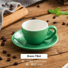 Carica l'immagine nel visualizzatore di Gallery, 75ml Ceramic Coffee Cup with Saucer
