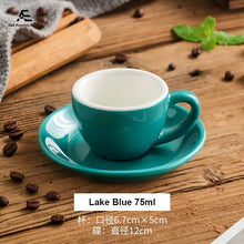 Carica l'immagine nel visualizzatore di Gallery, 75ml Ceramic Coffee Cup with Saucer