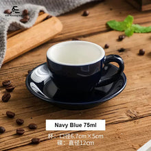 Carica l'immagine nel visualizzatore di Gallery, 75ml Ceramic Coffee Cup with Saucer