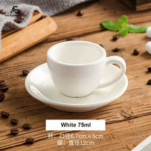 Carica l'immagine nel visualizzatore di Gallery, 75ml Ceramic Coffee Cup with Saucer