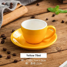 Carica l'immagine nel visualizzatore di Gallery, 75ml Ceramic Coffee Cup with Saucer