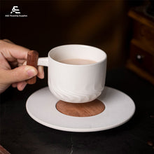 Load image into Gallery viewer, Mufeng Ceramic Mug 130ml with Wood Holder