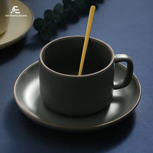 Load image into Gallery viewer, Nordic Style Ceramic Cup with Plate and Spoon