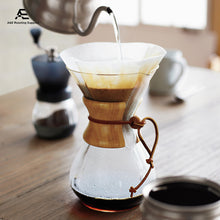 Load image into Gallery viewer, Pour Over Coffee Maker 400ml 600ml 800ml with Wood Holder