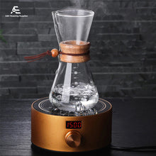 Load image into Gallery viewer, Pour Over Coffee Maker 400ml 600ml 800ml with Wood Holder