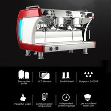 Load image into Gallery viewer, CRM3201 Commercial Espresso Coffee Machine with Two Extraction Heads Gemilai