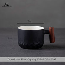Load image into Gallery viewer, Mufeng Ceramic Mug 130ml with Wood Holder