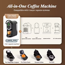 Load image into Gallery viewer, 4 in 1 Semi-automatic Capsule Coffee Machine CAFELIFE
