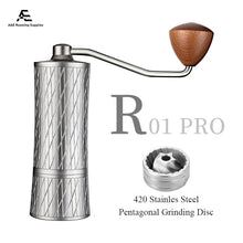 Загрузить изображение в средство просмотра галереи, R01 PRO Manual Coffee Grinder with Stainless Steel Grinding Disc
