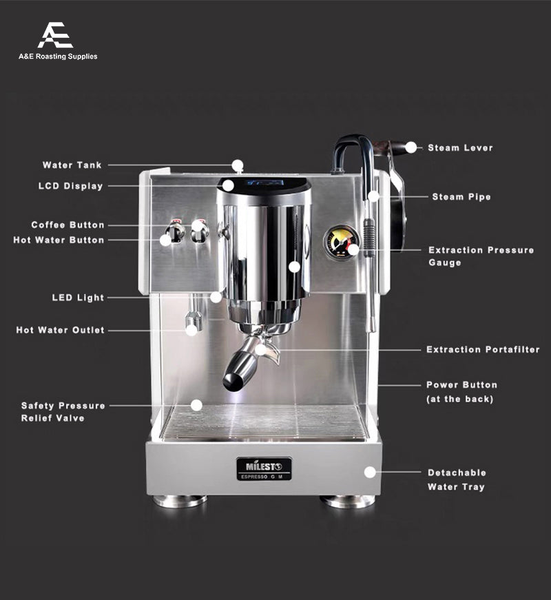 MILESTO X20 Espresso Coffee Machine – A&E Roasting Supplies