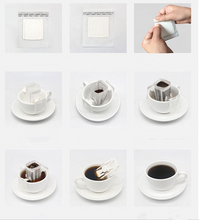 Загрузить изображение в средство просмотра галереи, Portable Drip Coffee Filter Bag with Hanging Ear 100pcs in a Pack
