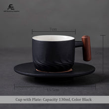 Load image into Gallery viewer, Mufeng Ceramic Mug 130ml with Wood Holder
