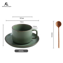 Lade das Bild in den Galerie-Viewer, Nordic Style Ceramic Cup with Plate and Spoon
