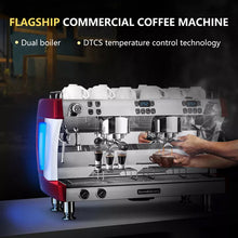 Загрузить изображение в средство просмотра галереи, CRM3201 Commercial Espresso Coffee Machine with Two Extraction Heads Gemilai
