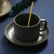 Загрузить изображение в средство просмотра галереи, Nordic Style Ceramic Cup with Plate and Spoon
