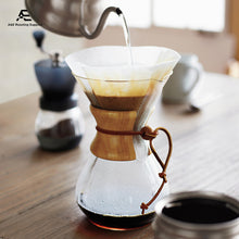 Загрузить изображение в средство просмотра галереи, Pour Over Coffee Maker 400ml 600ml 800ml with Wood Holder

